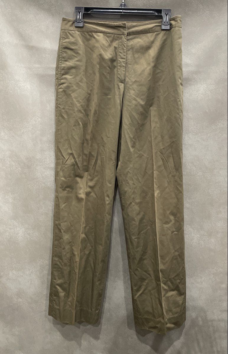 Vintage Y2K J.Crew Women's Brown 100% Cotton Straight Leg Trousers Sz T6