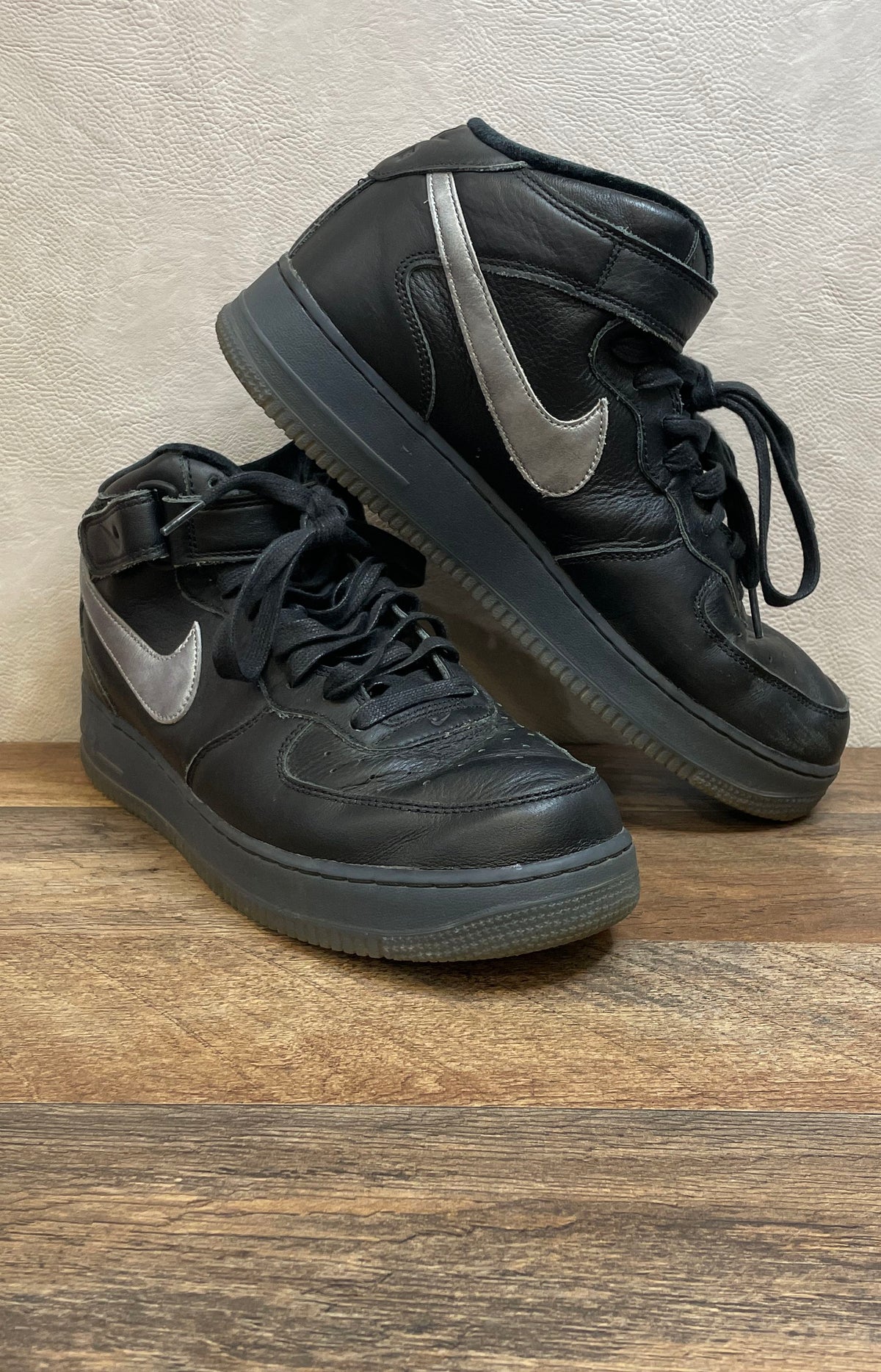 Nike Air Force 1 Mid '07 Black Metallic Silver Men's Size 11.5 DX3061-001