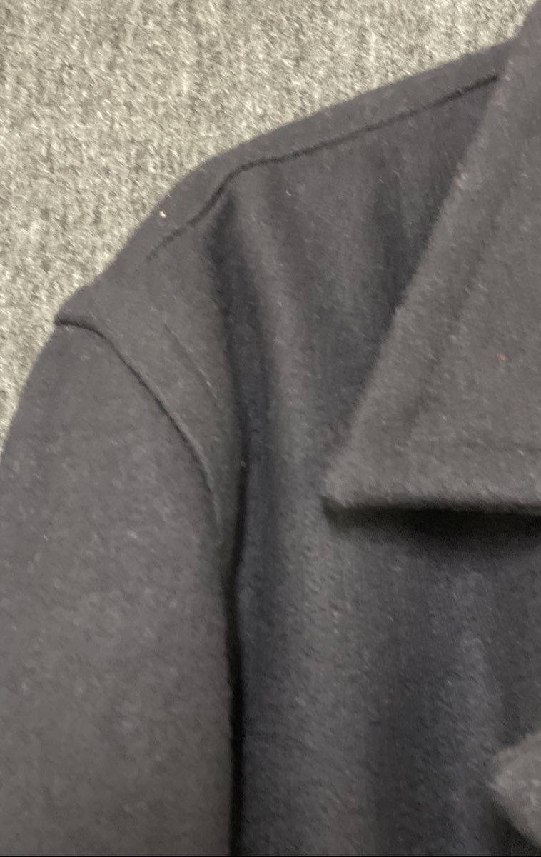 Old Navy Men's Black Classic Wool Double Breasted Pea Coat Quilted Sz XXL