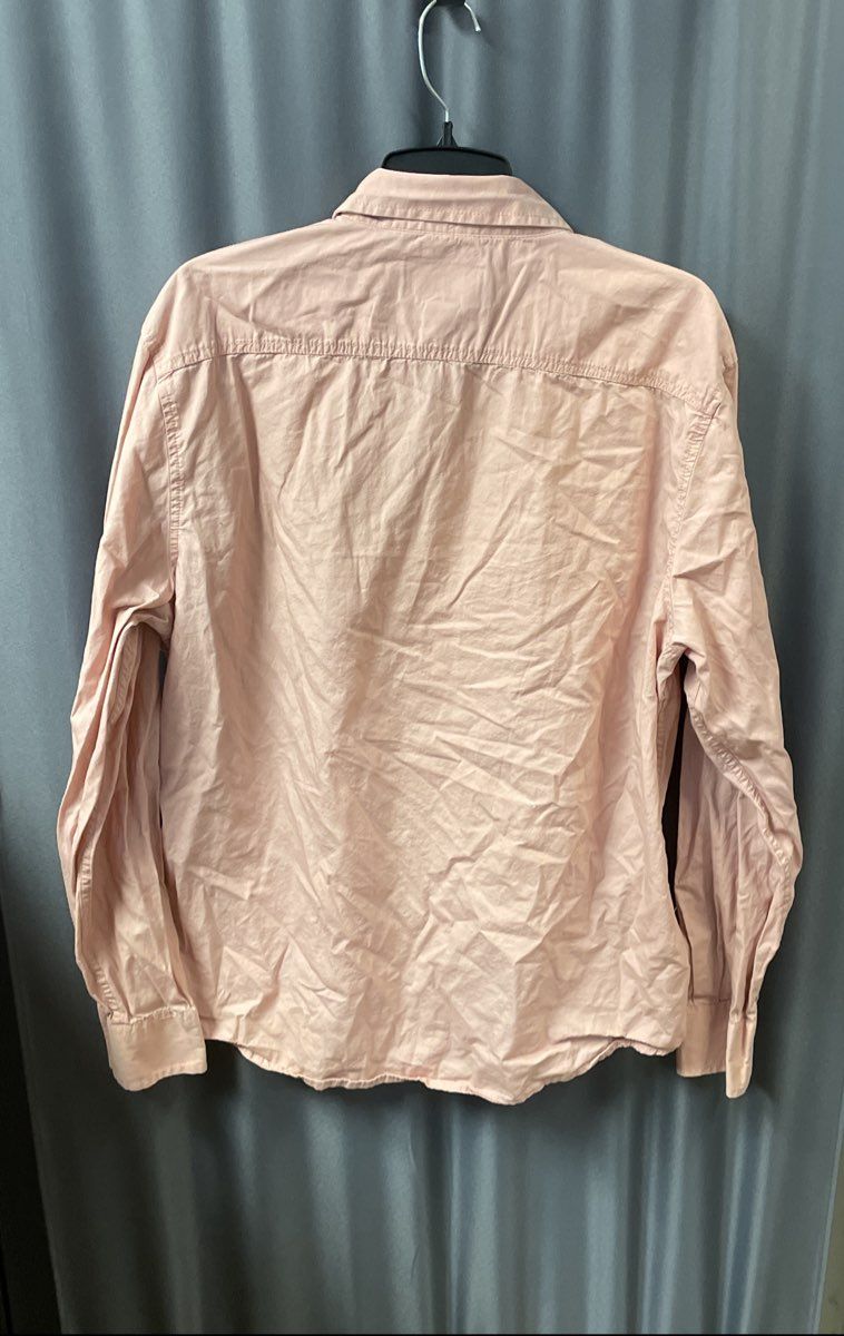 American Rag Men's Pink Long Sleeve Cotton Button Down Shirt Sz XL