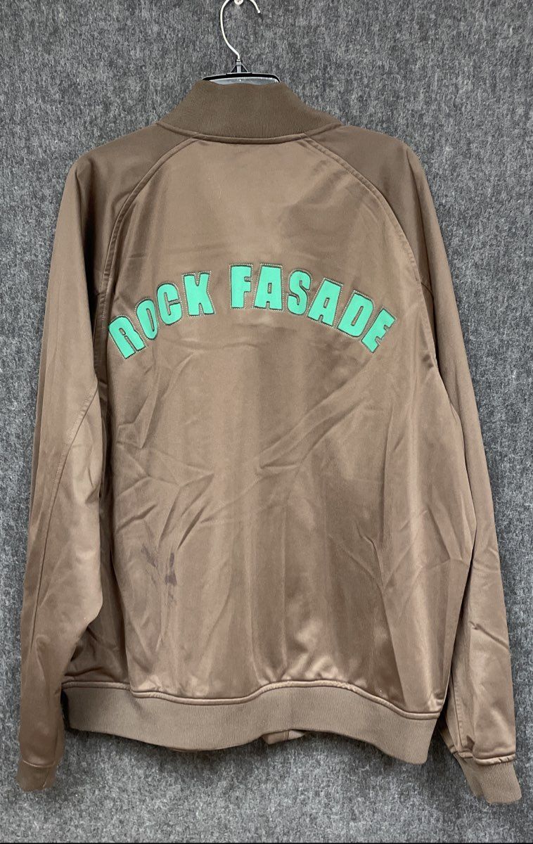 Vintage Y2K Fasade Men's Track Jacket Brown Full Zip Embroidered Graphic 2X