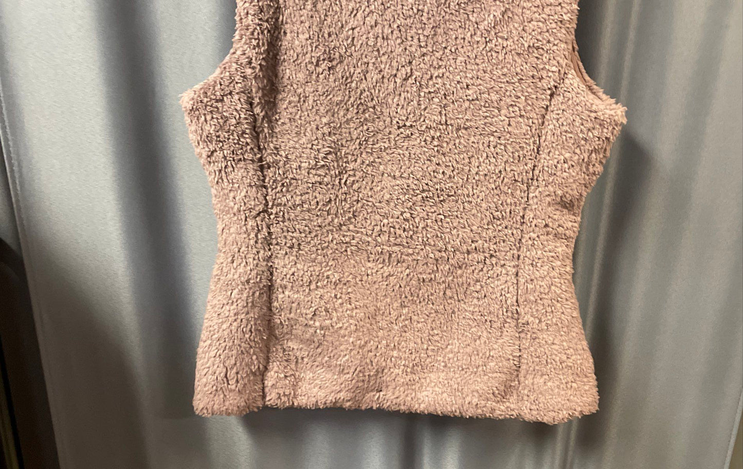 Patagonia Women's Los Gatos Fleece Vest Mauve Pink Full Zip High Pile Fuzzy Sz S