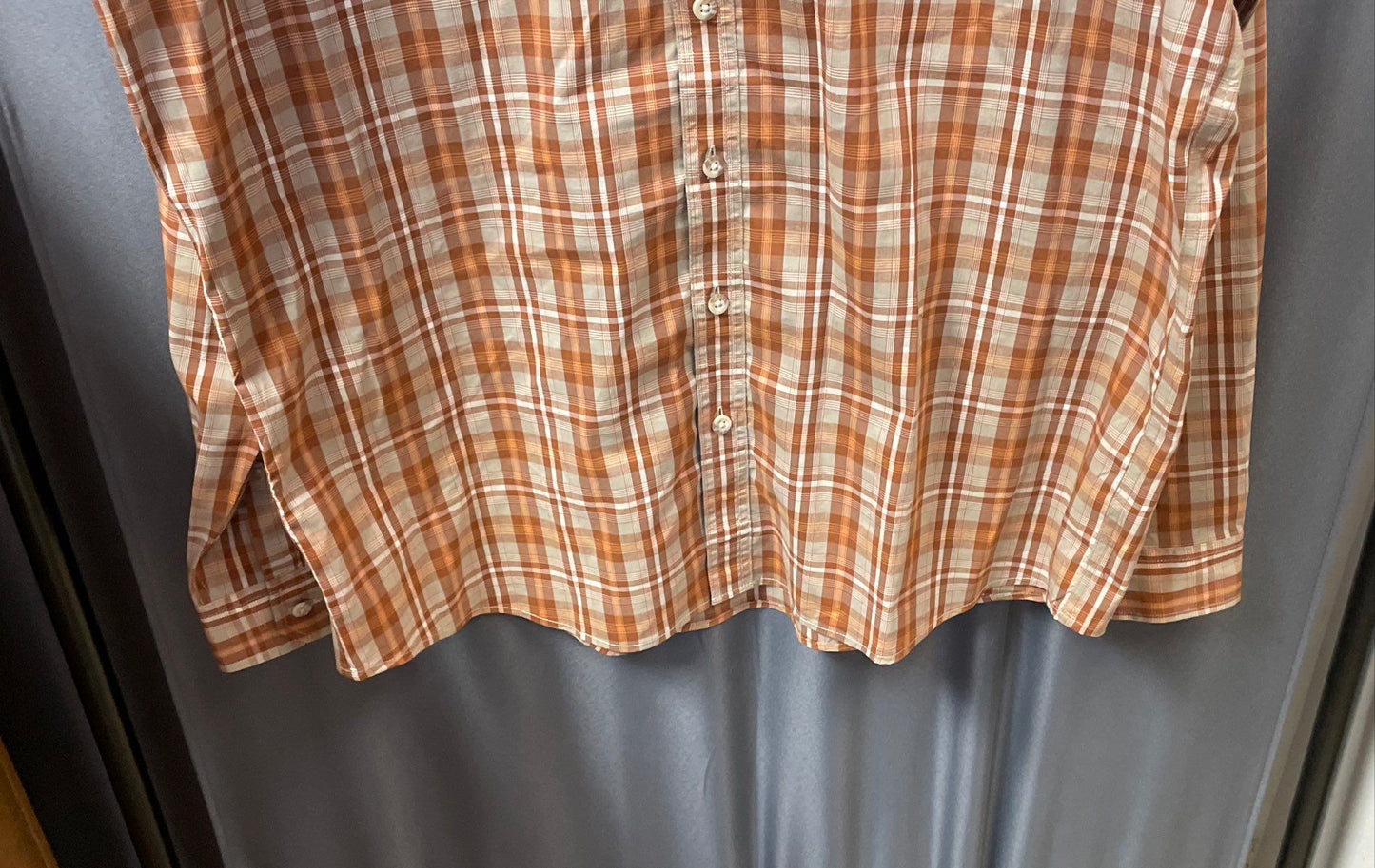 Eddie Bauer Men's Adventurer Flex Shirt Rust Brown Plaid Western Yoke NWT TXL