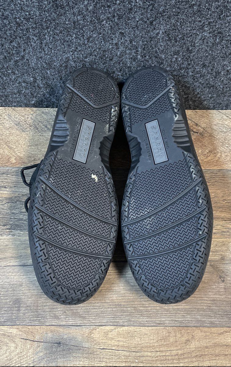 Sperry Top-Sider Billfish 3-Eye Black Leather Boat Shoes Men's Size 10W