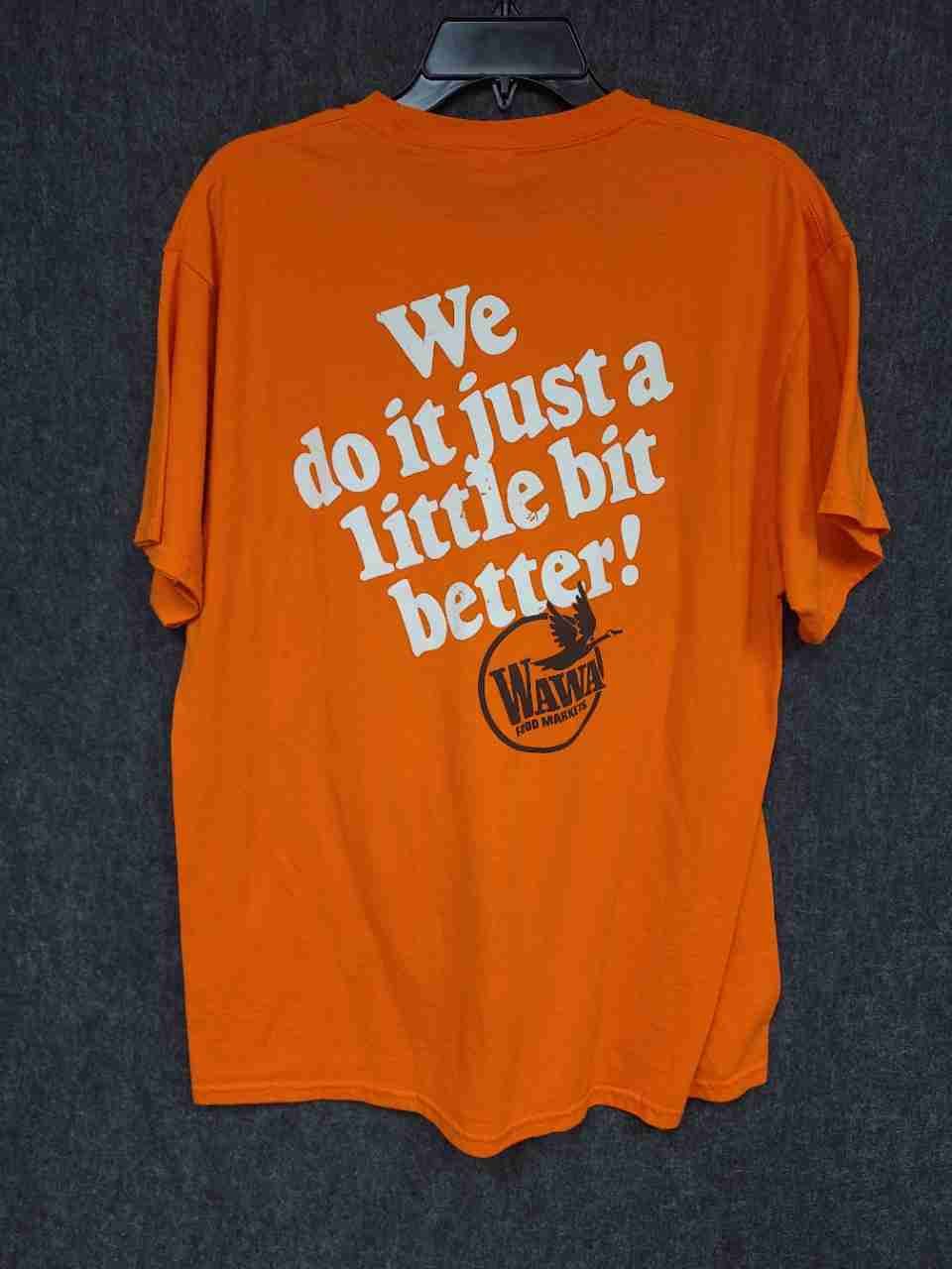Port & Company Men's Orange Wawa Week with the Goldbergs T-Shirt Sz L