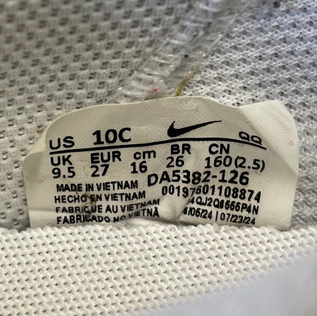 Nike Court Legacy White Desert Ochre Toddler Sneakers Size 10C DA5382-126