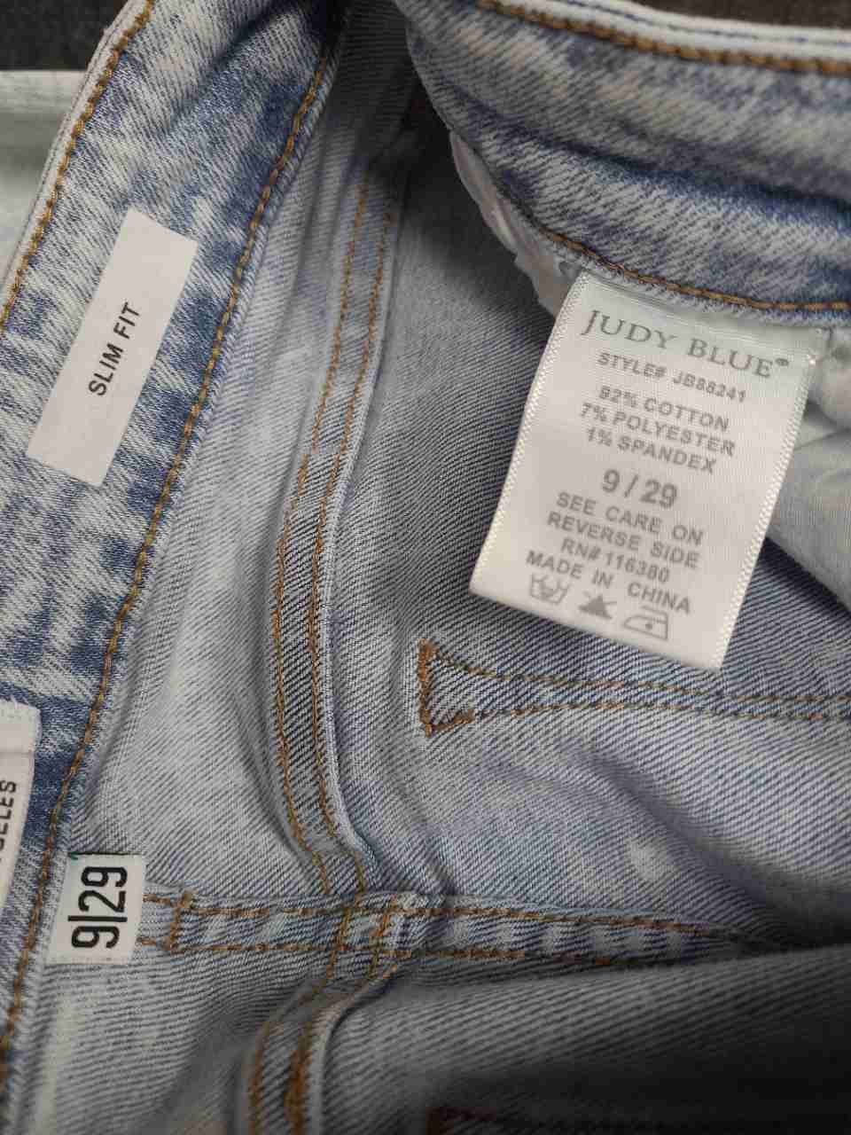 Judy Blue Women's Slim Fit Jeans Light Wash High Rise Stretch Sz 9/29