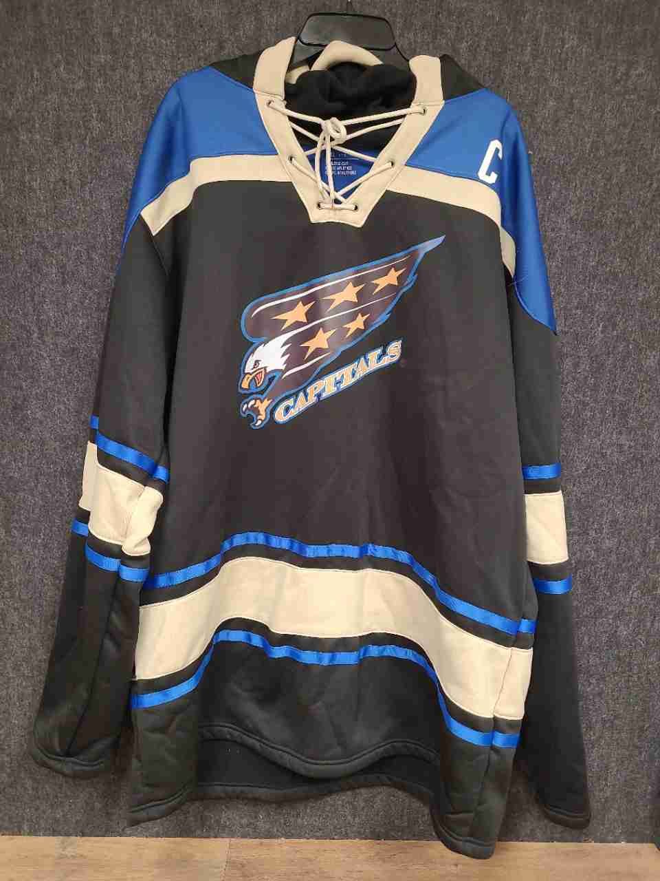 Washington Capitals Men's Alex Ovechkin #8 Hockey Jersey Hoodie Black Sz 3XL