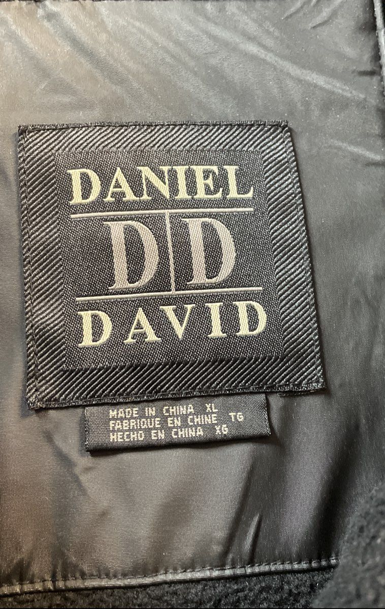 Vintage Y2K Daniel David Men's Black Full Zip Mock Neck Jacket Sz XL