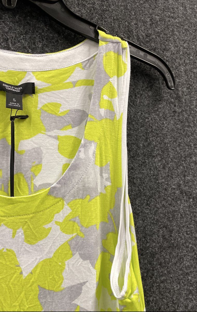 Simply Vera Vera Wang Women's Lime Floral Print Sleepwear Nightgown NWT Sz S