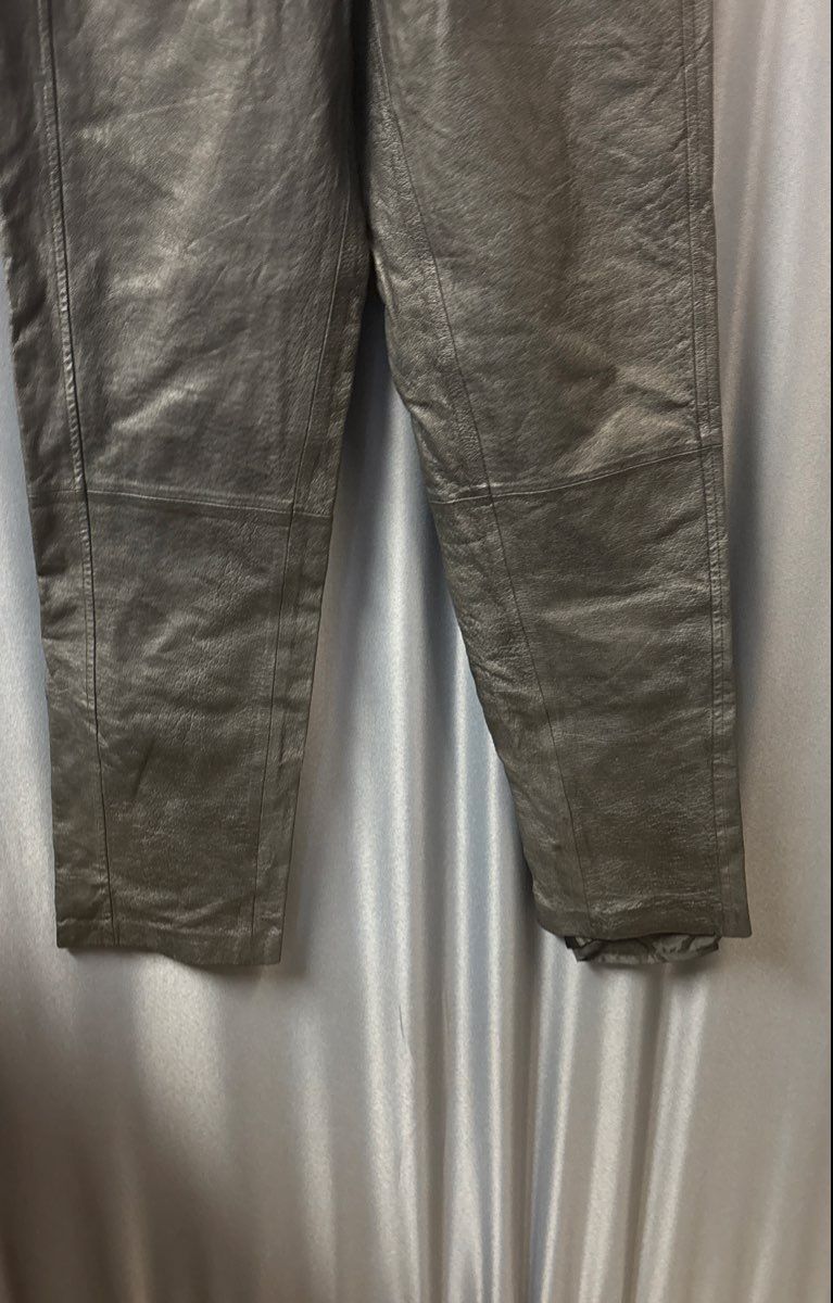 Vintage Y2K Real Comfort Women's Black Leather Straight Leg Pants Sz 4 NWT