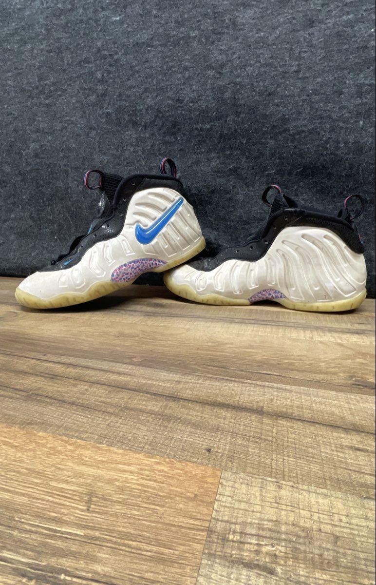 Nike Little Posite Pro 3D Glasses White Blue Red GS Size 7Y
