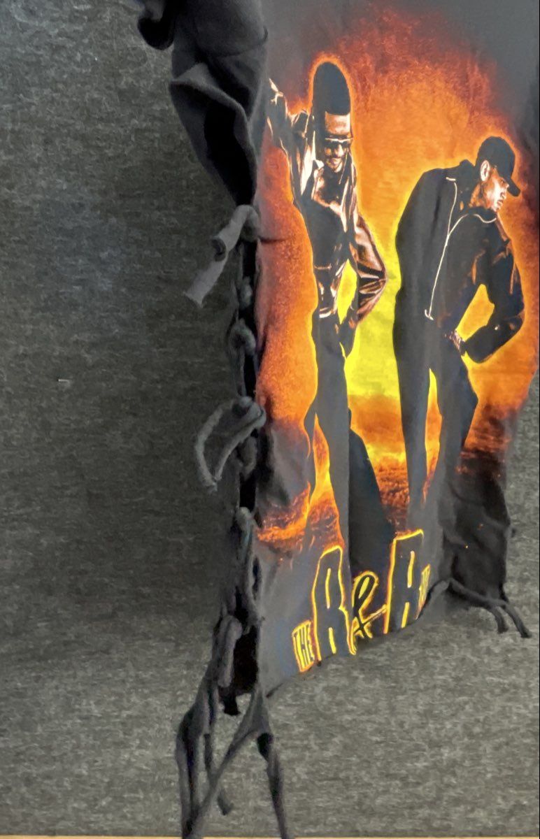 Chris Brown Usher Raymond The R&B Tour T-Shirt Modified Side Lace Graphic Sz L