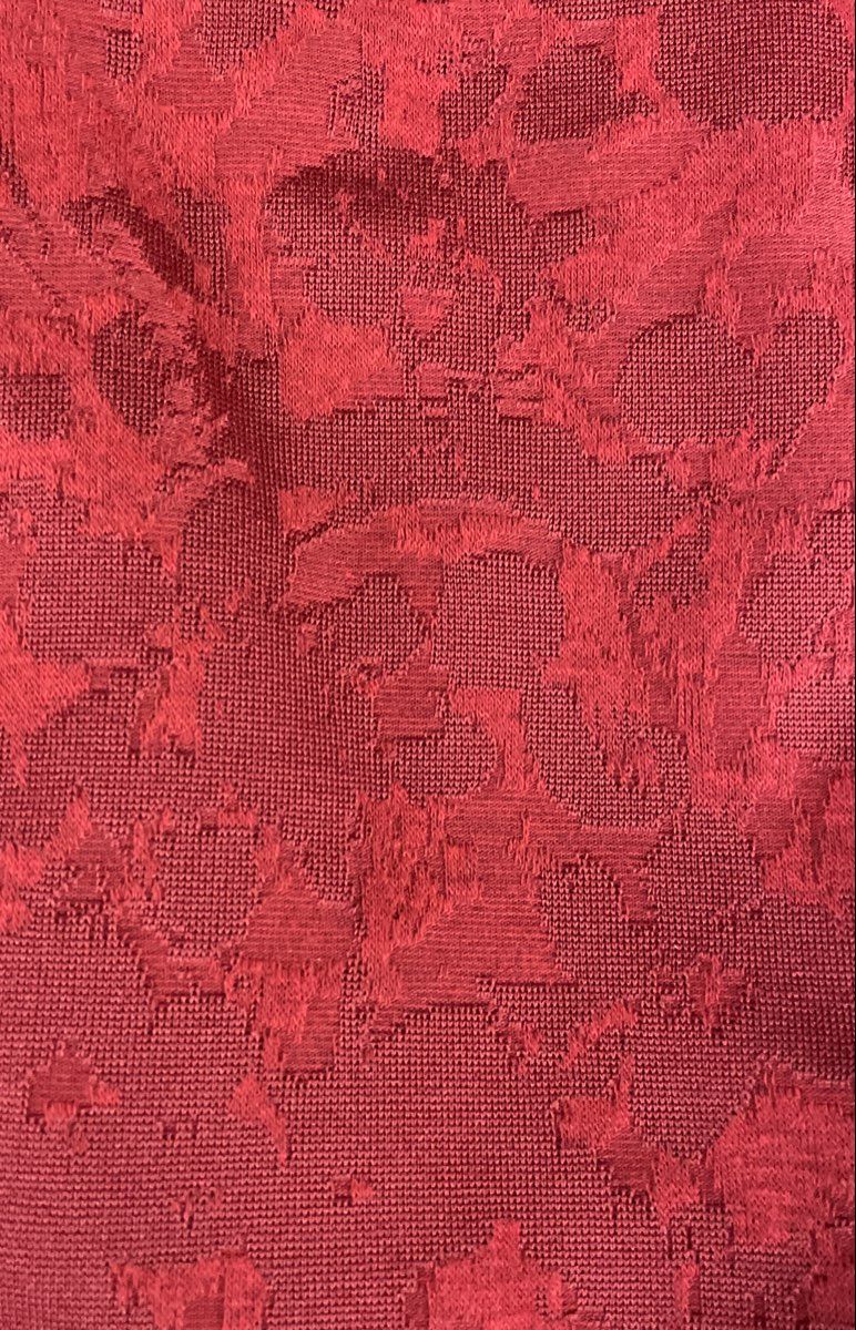 Simply Vera Vera Wang Women's Red Jacquard Textured Knit Long Sleeve Top Sz L