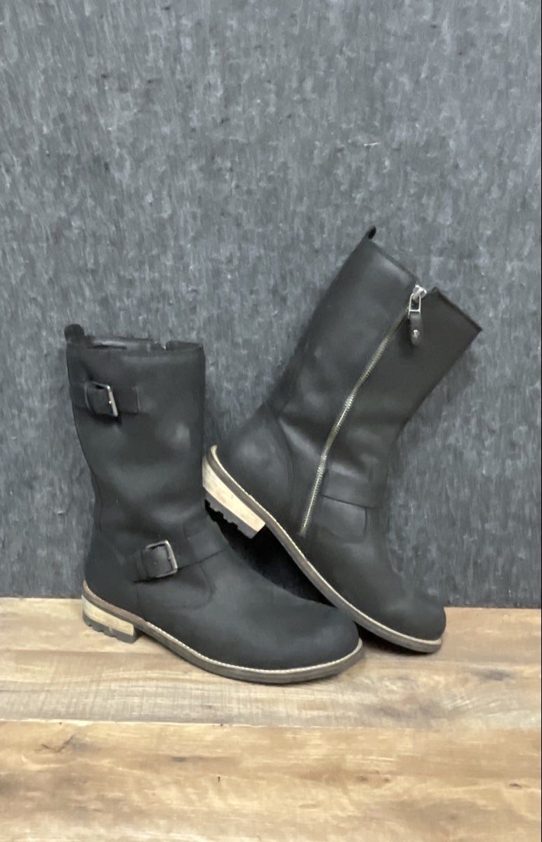 Kodiak Surrey II Black Waterproof Leather Mid-Calf Boots Women's Size 9.5