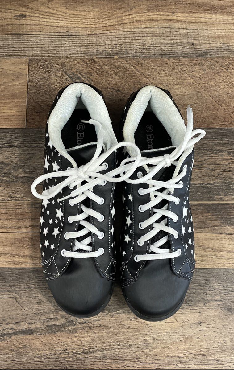 Etonic Women's Stars Pattern Bowling Shoes Black White Size 8.5