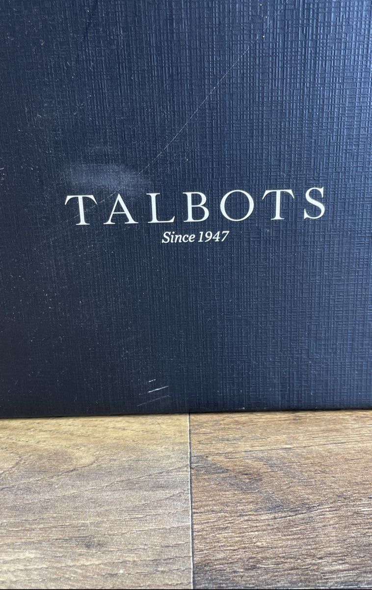 Talbots Edison Bamboo Ring Indigo Blue Striped Pointed Toe Flats Size 8M