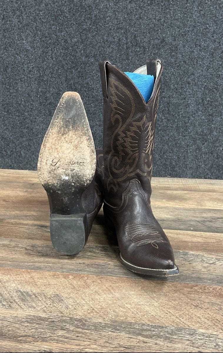 Pistolero Brown Pebbled Leather Western Cowboy Boots Goodyear Welted Size 26