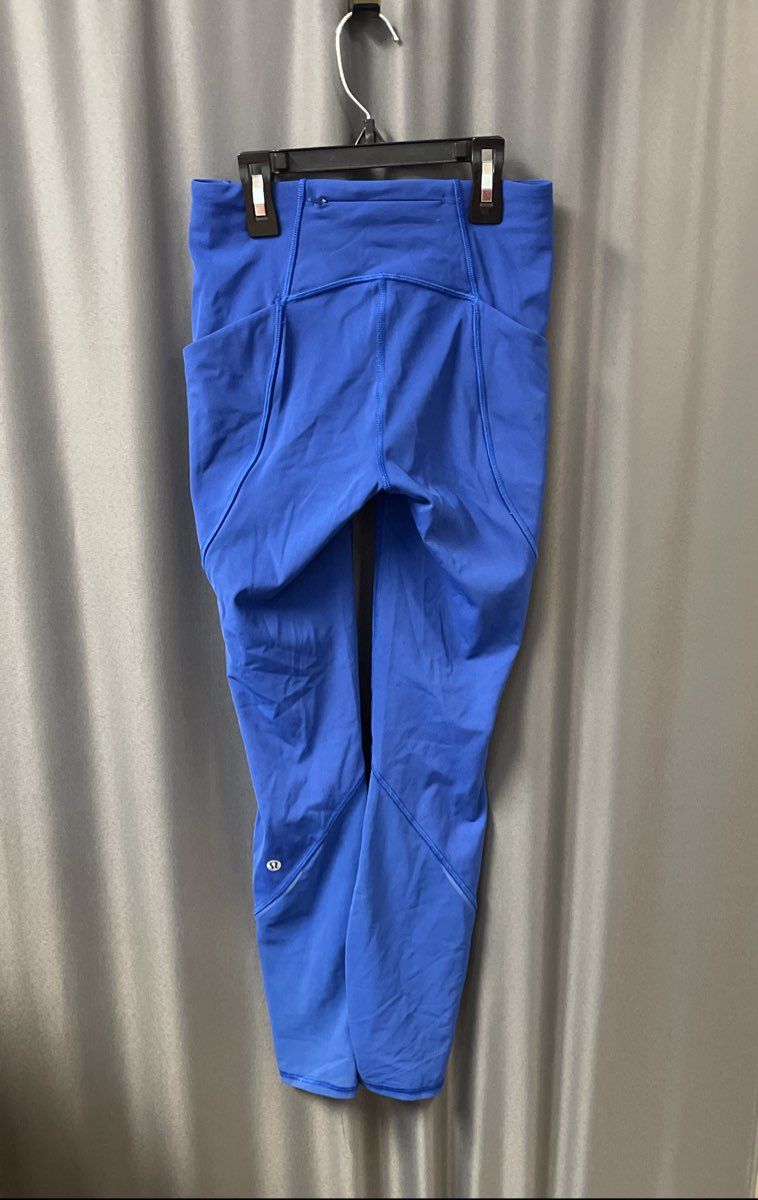Lululemon Women's Blue Fast and Free High-Rise Tight 25" Leggings Sz 2
