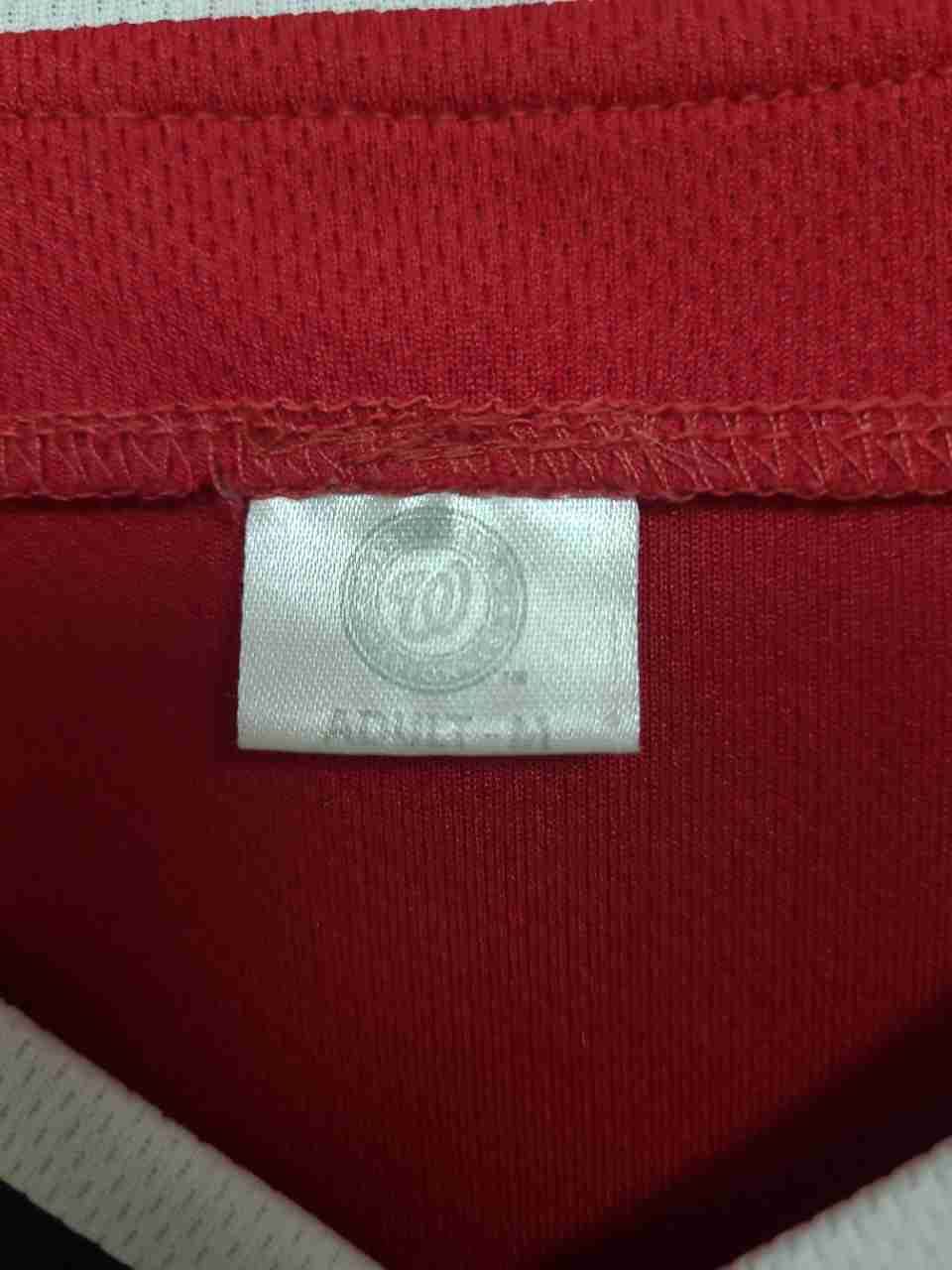 Washington Nationals Men's Red MLB Baseball Jersey Button Up Number 6 Size M