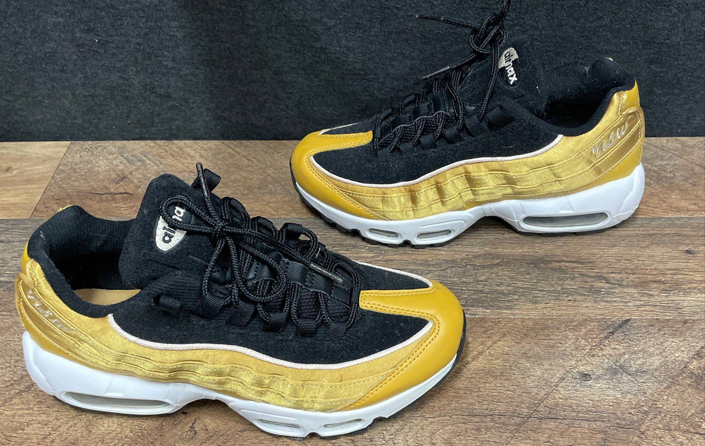 Nike Air Max 95 LX Wheat Gold Black Women's Sneakers AA1103-700 Size 8