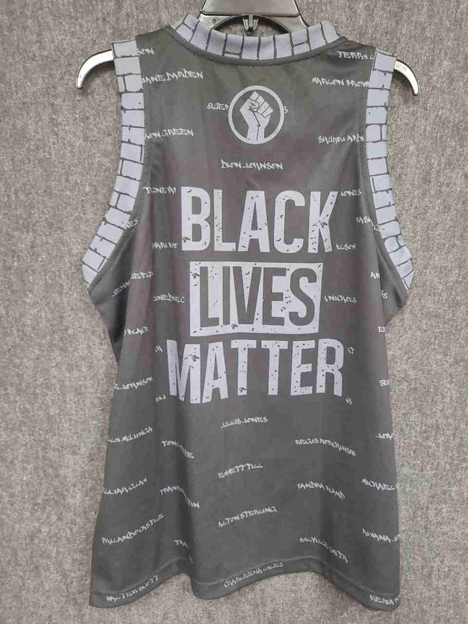 ATM Athletes of the Millennium Men's Black Lives Matter Jersey Tank Top Sz S