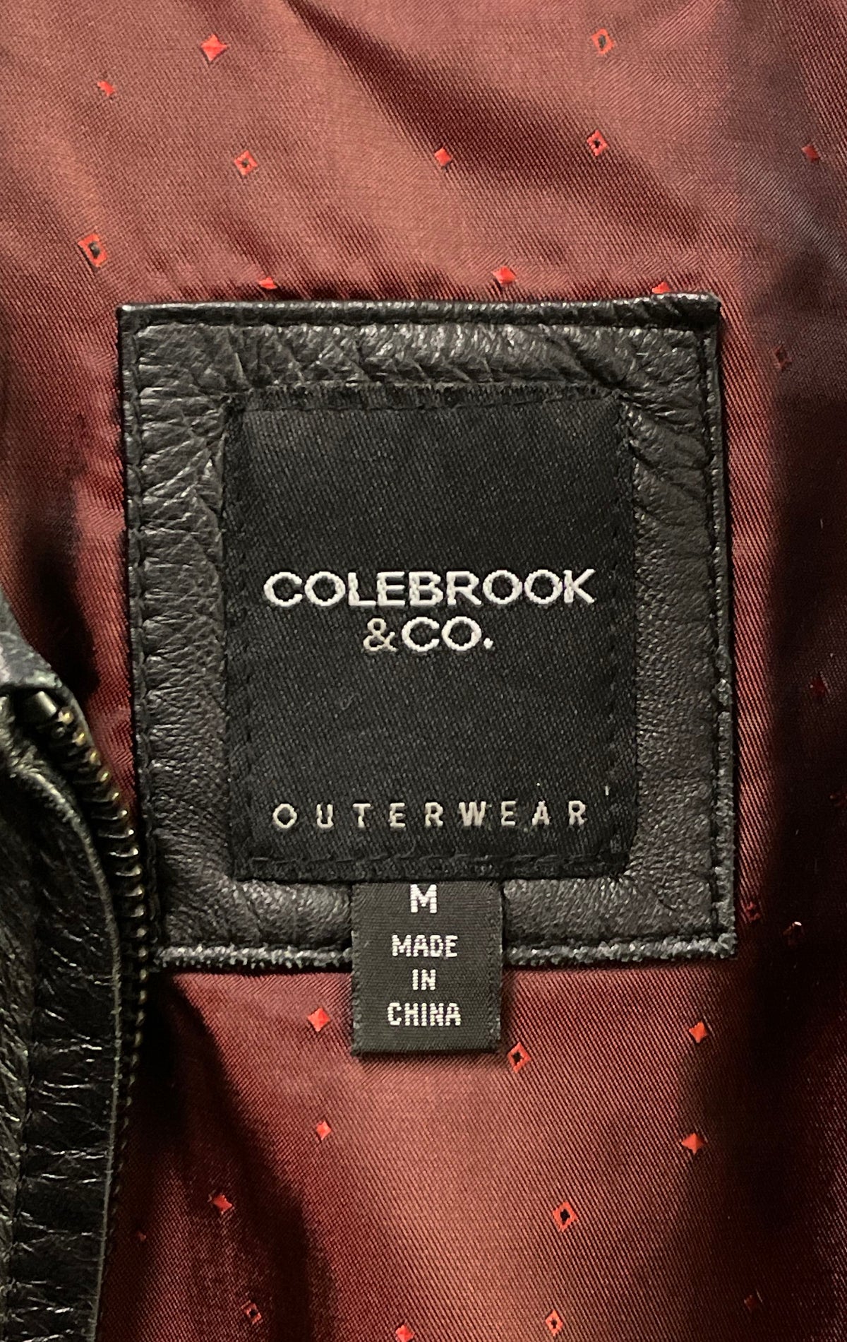 Colebrook & Co Women's Black Leather Zip Front Jacket Sz M Blazer Style