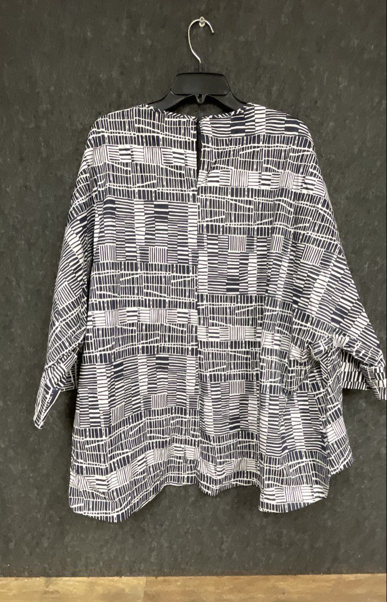 Lane Bryant Women's Geometric Navy White Hi-Low Tunic Dress Sz 22/24 NWT