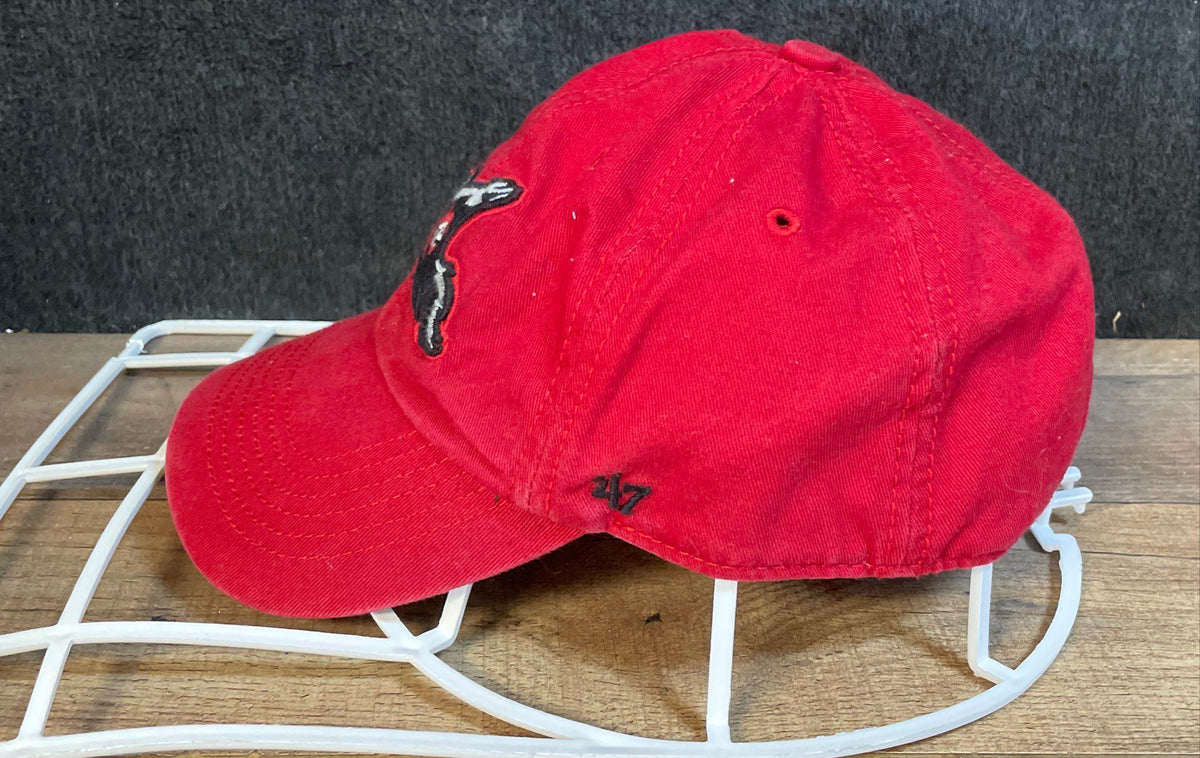 Richmond Flying Squirrels Red Baseball Caps Lot of 2 '47 New Era One Signed