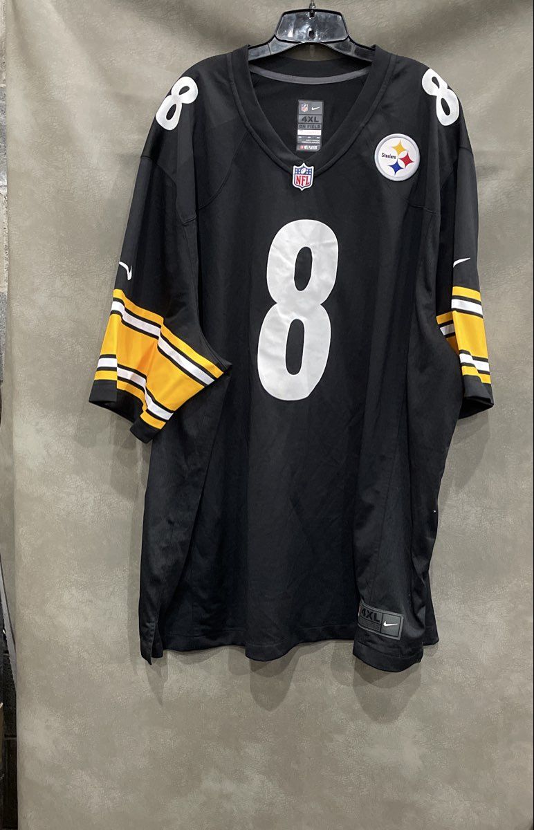Nike Men's Pittsburgh Steelers Kenny Pickett #8 Jersey Black On Field Sz 4XL