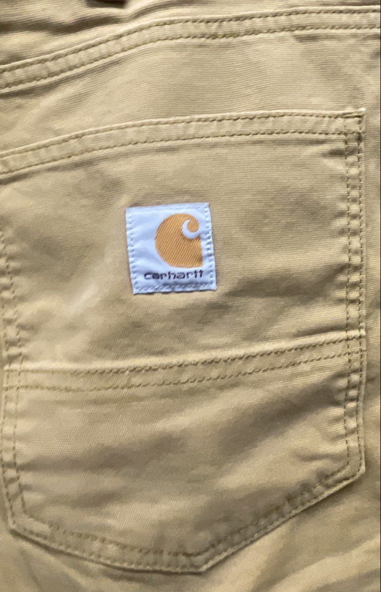 Carhartt Men's Rugged Flex Relaxed Fit Canvas 5-Pocket Work Pants Brown 40x32