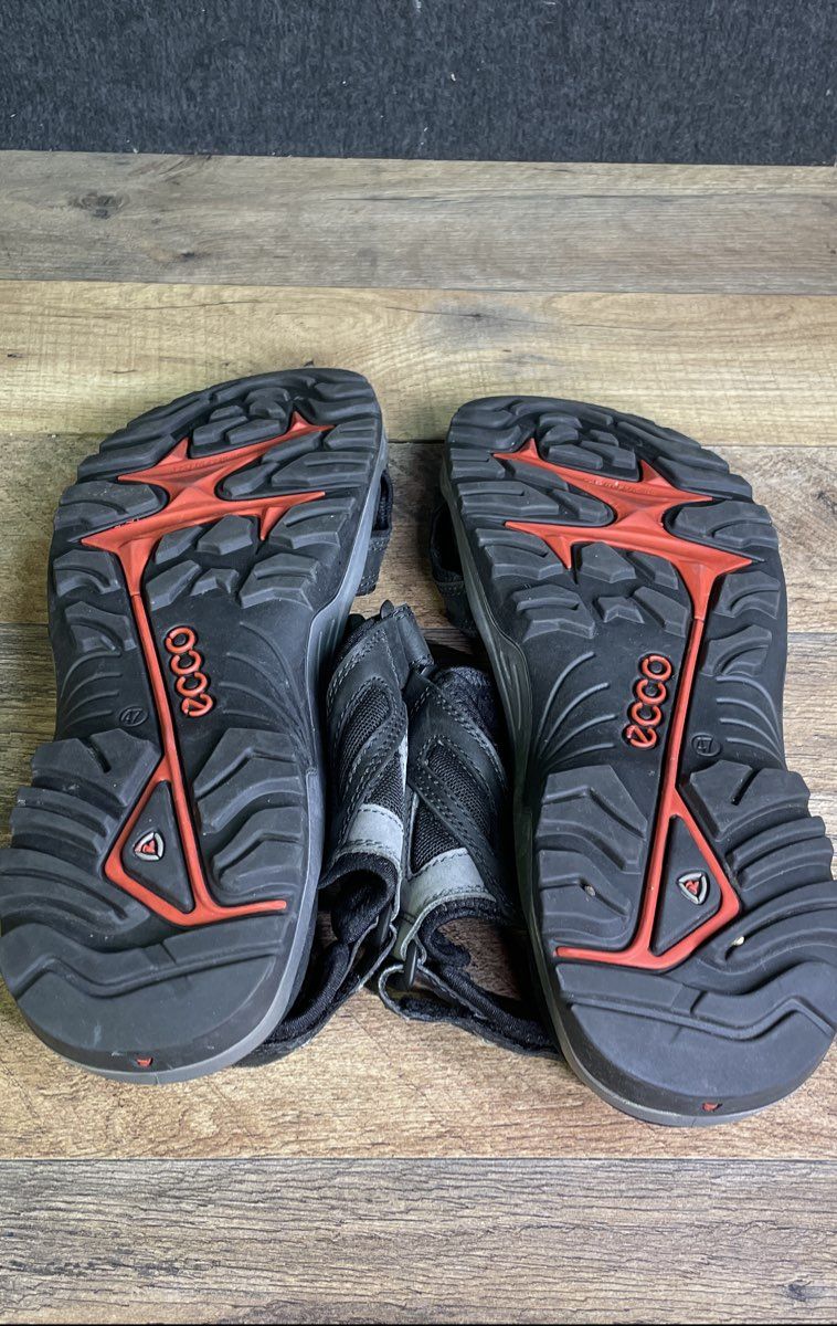 ECCO Yucatan Offroad Black Grey Outdoor Hiking Sandals Men's Size 47 US 13