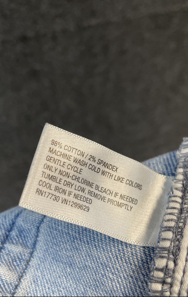 Ava & Viv Women's Light Blue Acid Wash Wide Leg Jeans Sz 16