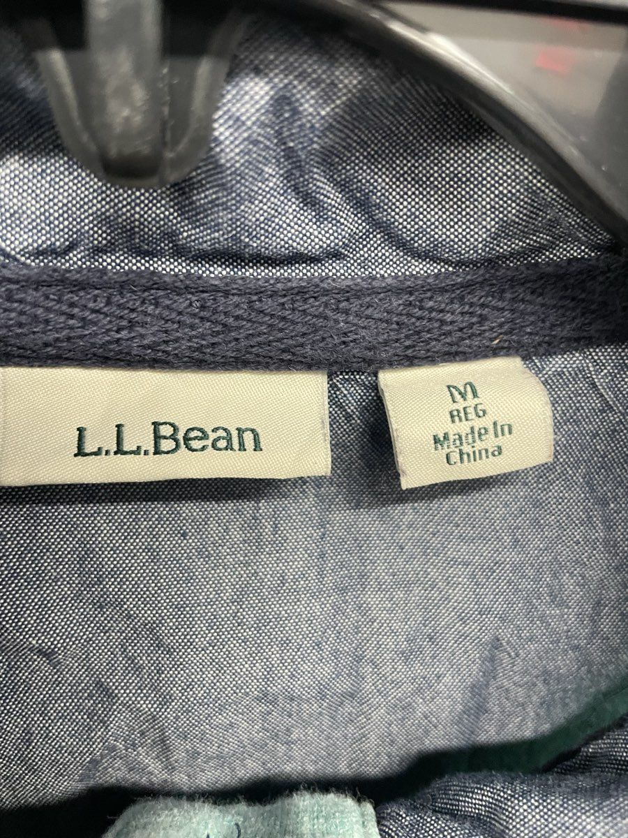 L.L. Bean Women's 1912 Heritage Button-Neck Sweatshirt Mint Green Sz M