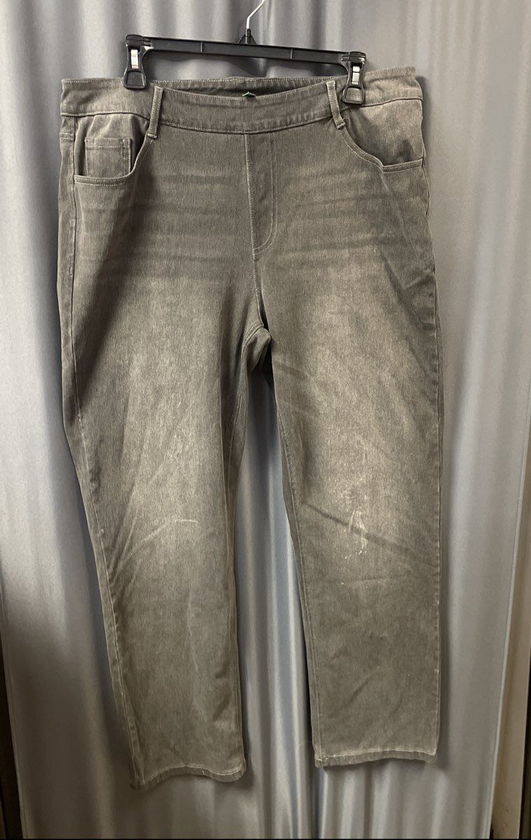 Halara Women's Gray Denim Legging Jeggings High Rise Sz XL