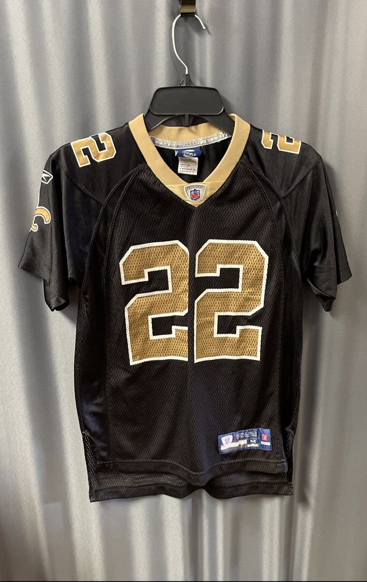 Reebok New Orleans Saints Tracy Porter #22 Kids Jersey Black Sz M 10-12