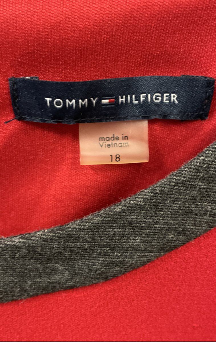 Tommy Hilfiger Women's Red Black Colorblock Sheath Dress Contrast Stitch NWT 18