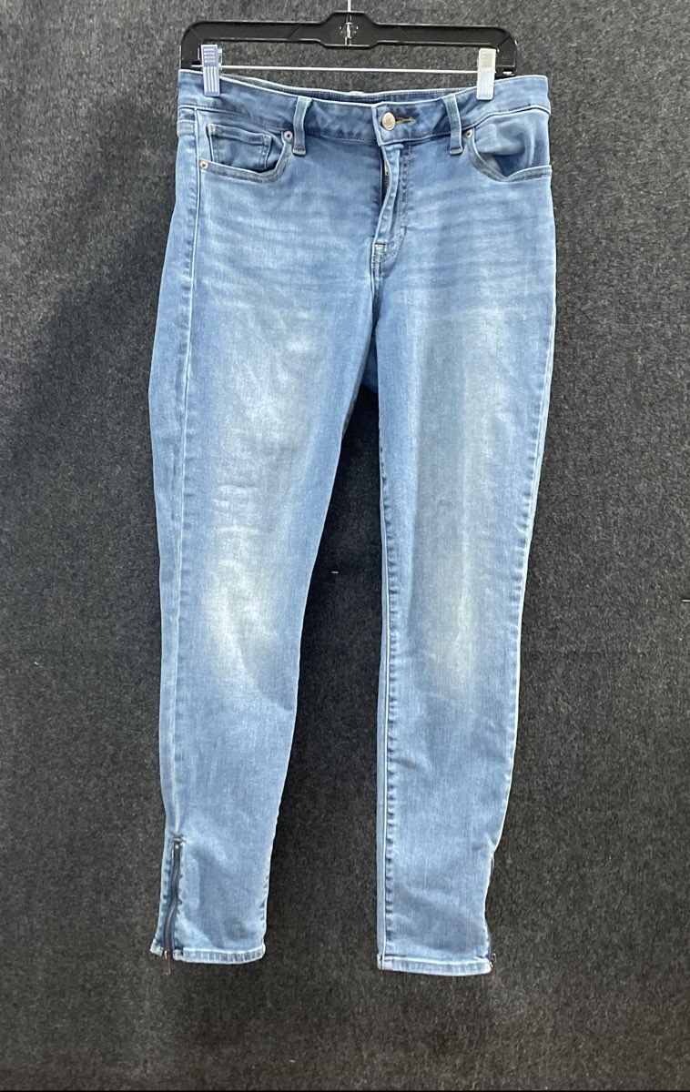 Lucky Brand Women's Light Blue Ankle Zip Skinny Jeans Sz 10/30