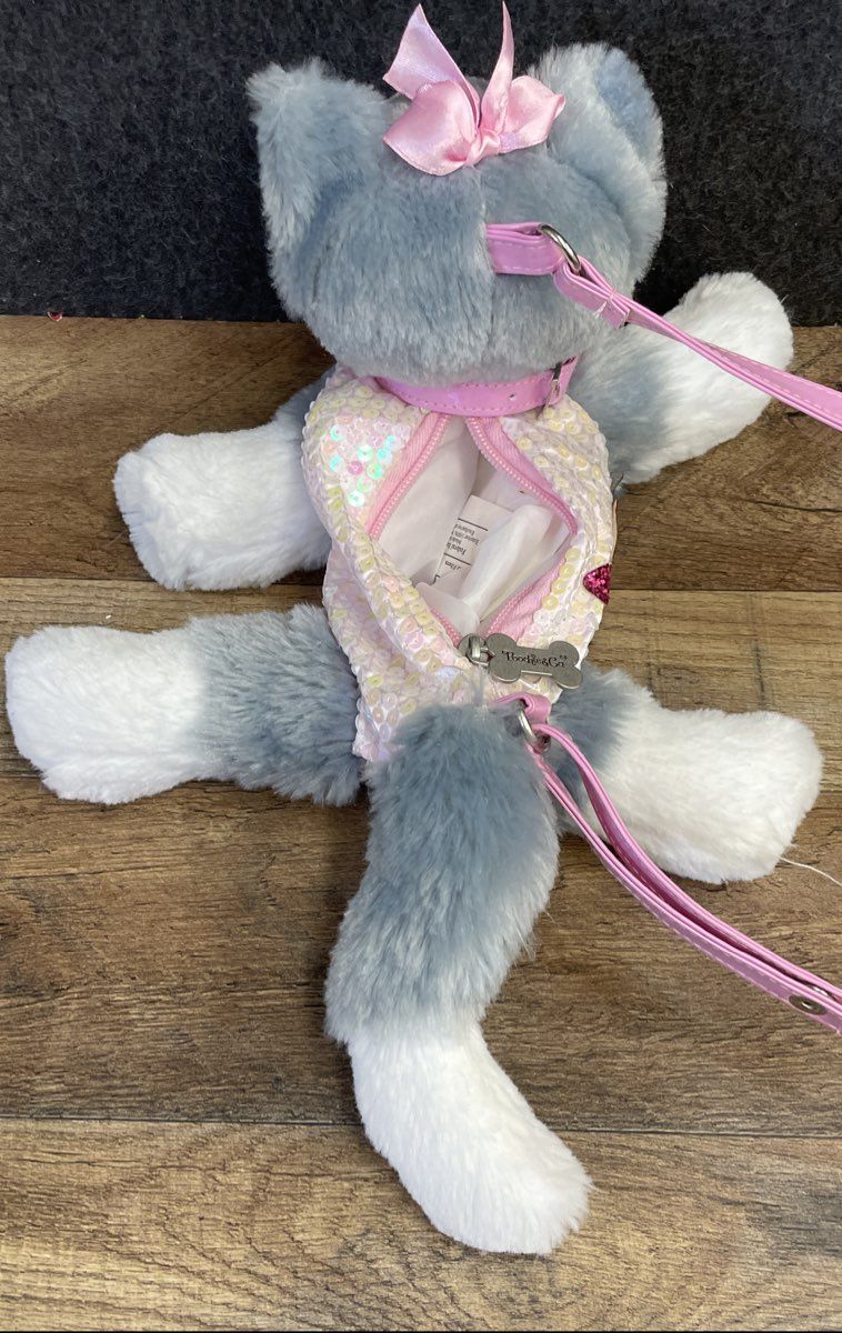Poochie & Co Ty Beanie Boo Kids Plush Purse Lot of 2 Sequin Dog Cat Crossbody
