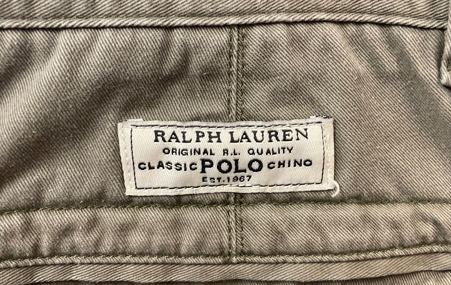 Ralph Lauren Men's Olive Green Classic Polo Chino Cargo Shorts Sz 33
