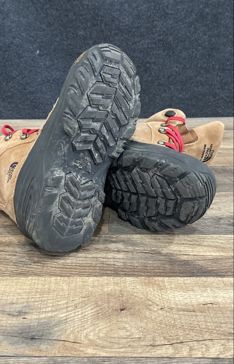 The North Face Alpenglow IV Tan Black Waterproof Winter Snow Boots Size 5
