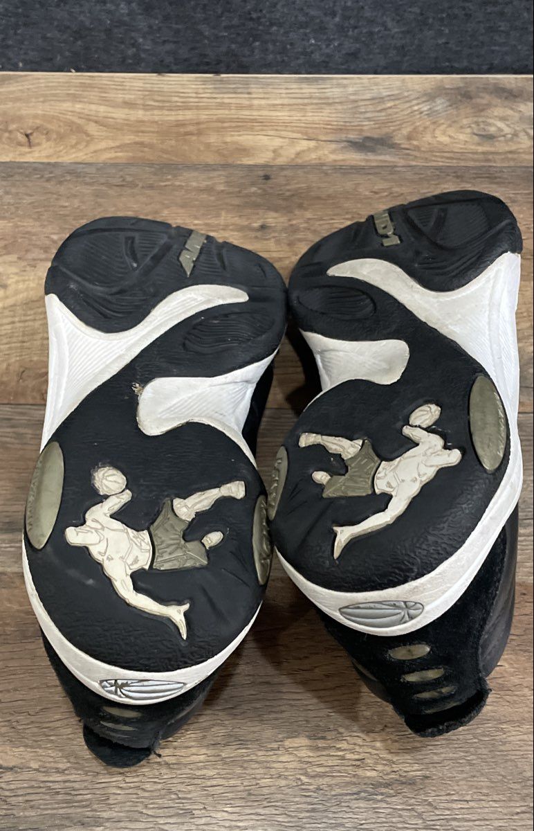 Vintage 2000s AND1 Chosen One Black White Leather Basketball Shoes Size 12