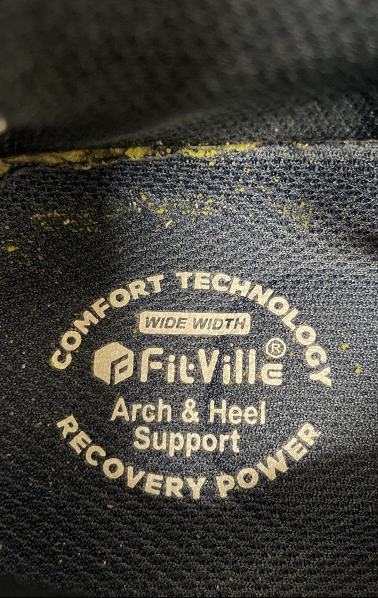 FitVille Amadeus Navy White Orange Men's Wide Tennis Shoes Size 13 EW