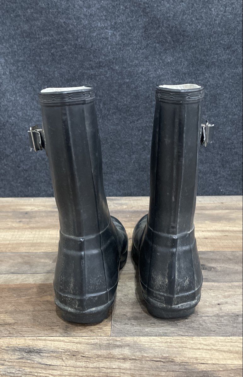 Hunter Original Short Grey Matte Waterproof Rain Boots Women's Size 7