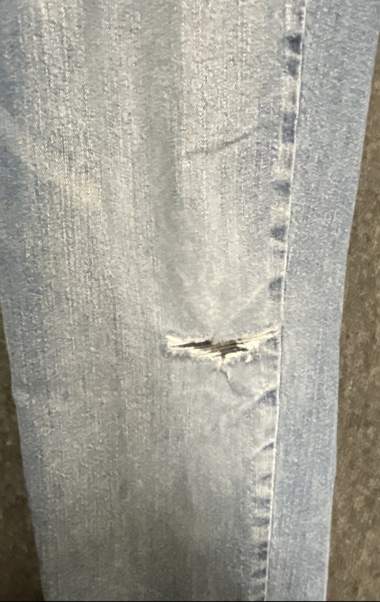 Signature by Levi Strauss Men's Slim Jeans Light Wash Distressed Sz 34x34
