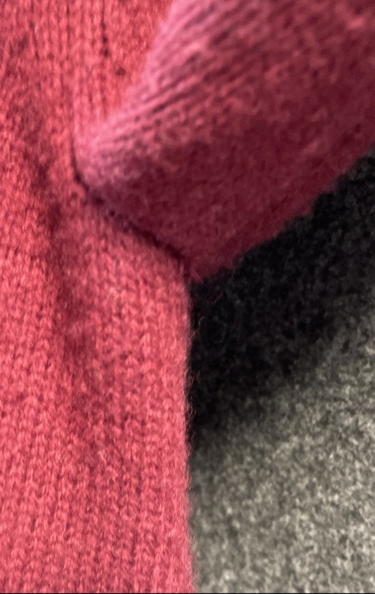 Talbots Women's Burgundy Merino Wool Cashmere Blend Open Front Cardigan Sz XS