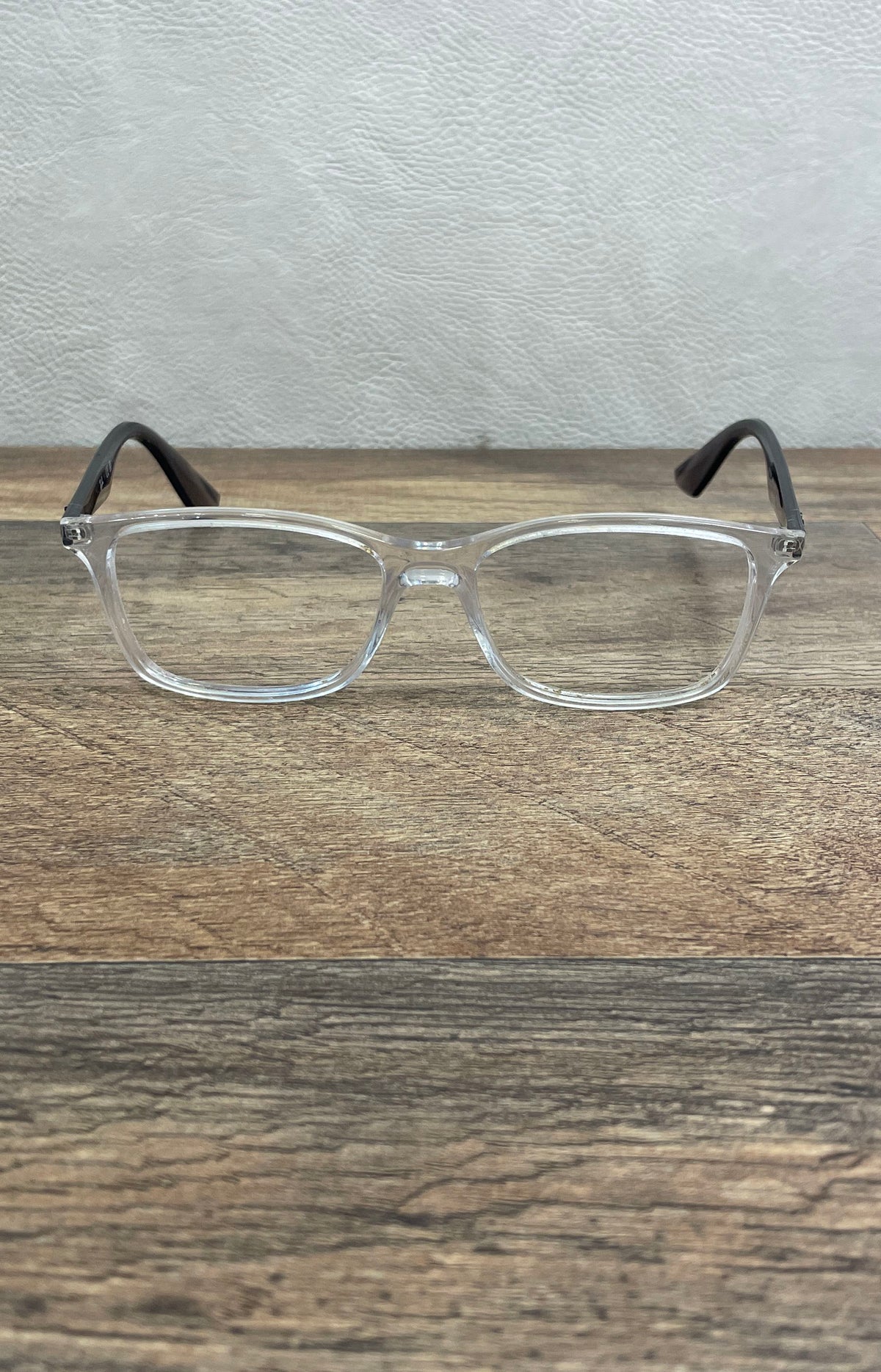 Ray-Ban Unisex RB 7047 5768 Clear Gray Eyeglass Frames 56-17 145 With Case