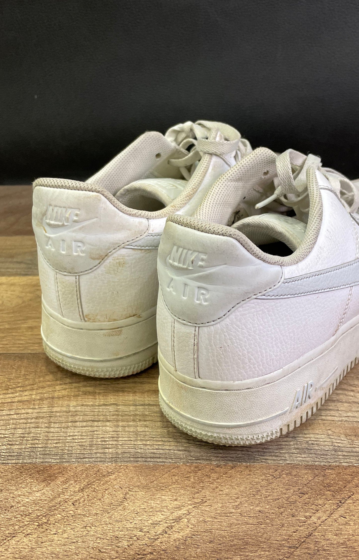 Nike Air Force 1 Low Triple White Leather Sneakers Men's Size 13