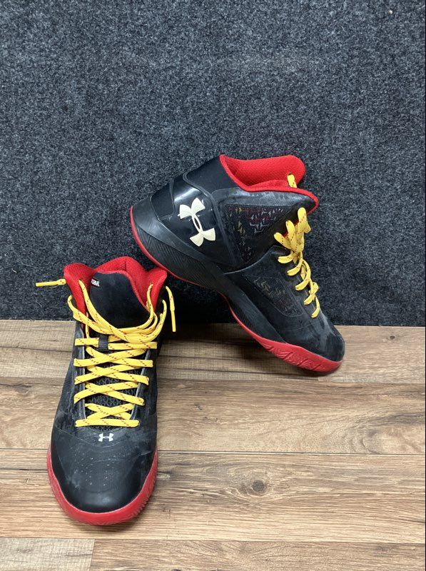 Under Armour Clutchfit Drive 2 Black Red Yellow Basketball Shoes Men's Size 10