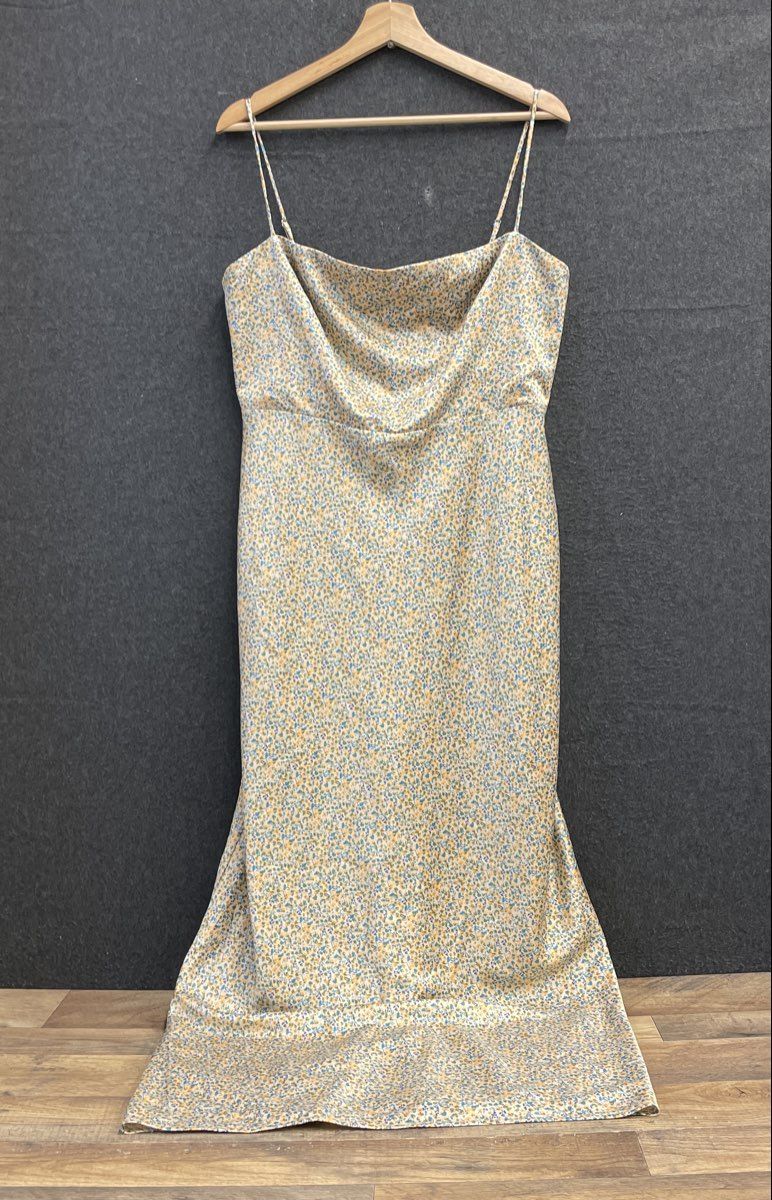 Park & Fifth Women's Maxine Maxi Dress Marigold Floral Cowl Neck NWT Sz XXL